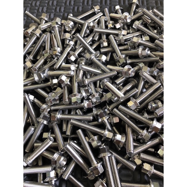 Ốc 6li inox 304 mẫu thái  từ 1phân đến 9phân gắn cho các dòng xe