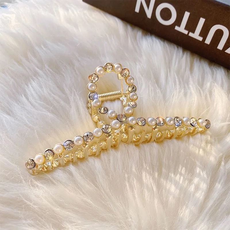 Kẹp tóc nữ đính ngọc trai nhân tạo/đá lấp lánh xinh xắn