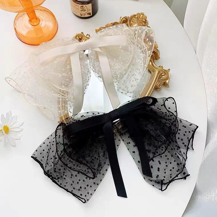 Kẹp Tóc Hình Nơ Ren Đơn Giản Thời Trang Hàn Quốc Cho Nữ