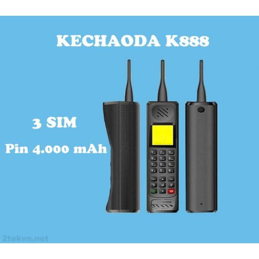 Điện thoại Bộ Đàm 4 Sim Kechaoda K888 Pin khủng giá rẻ đèn soi phát hiện tiền giả