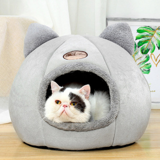 1 cái mèo giường thú cưng ổ chó chó con ngủ đệm cave plush ổ nệm ấm nhà lều-168