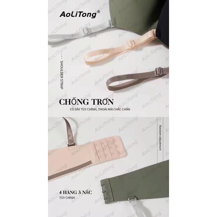 Áo Lót Nữ Su Dúc Aolitong Không Gọng Nâng Đẩy Ngực 2030