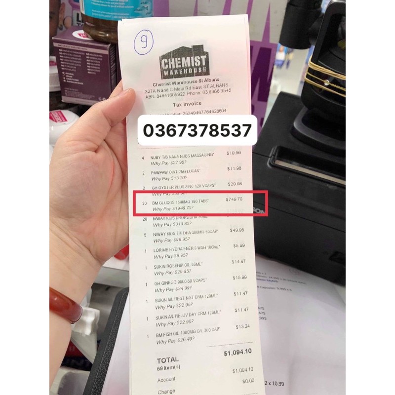 Viên uống Blackmores Glucosamine 1500mg Úc  mẫu mới