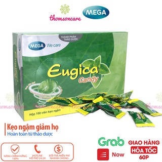 Eugica kẹo ngậm giảm ho đau họng từ thảo dược - từ tinh dầu gừng, bạc hà