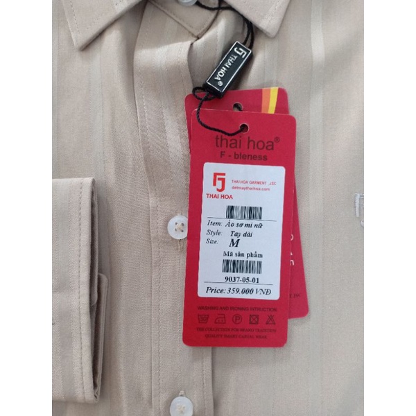 Áo sơ mi nữ Thái Hòa mã 9037 vải sợi tre co giãn
