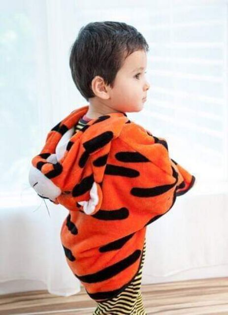 Áo choàng lông con hổ bé trai 0 đến 24 tháng