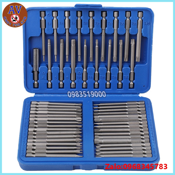Bộ mũi tô vít đa năng chuôi lục giác 6.35mm 50 chi tiết cho máy khoan