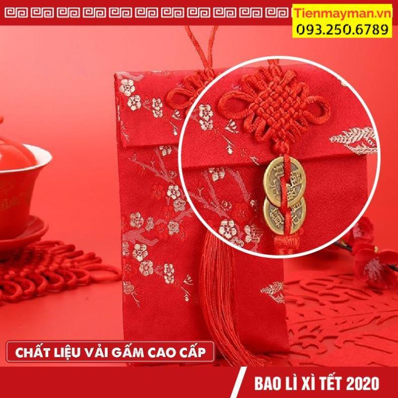 [ Giá sỉ ] Bao Lì Xì Vải Gấm Nhiều Hoa Văn Cao cấp