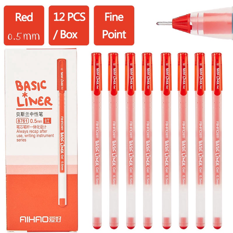 Bút bi nước ngòi 0.5mm nhiều màu sắc