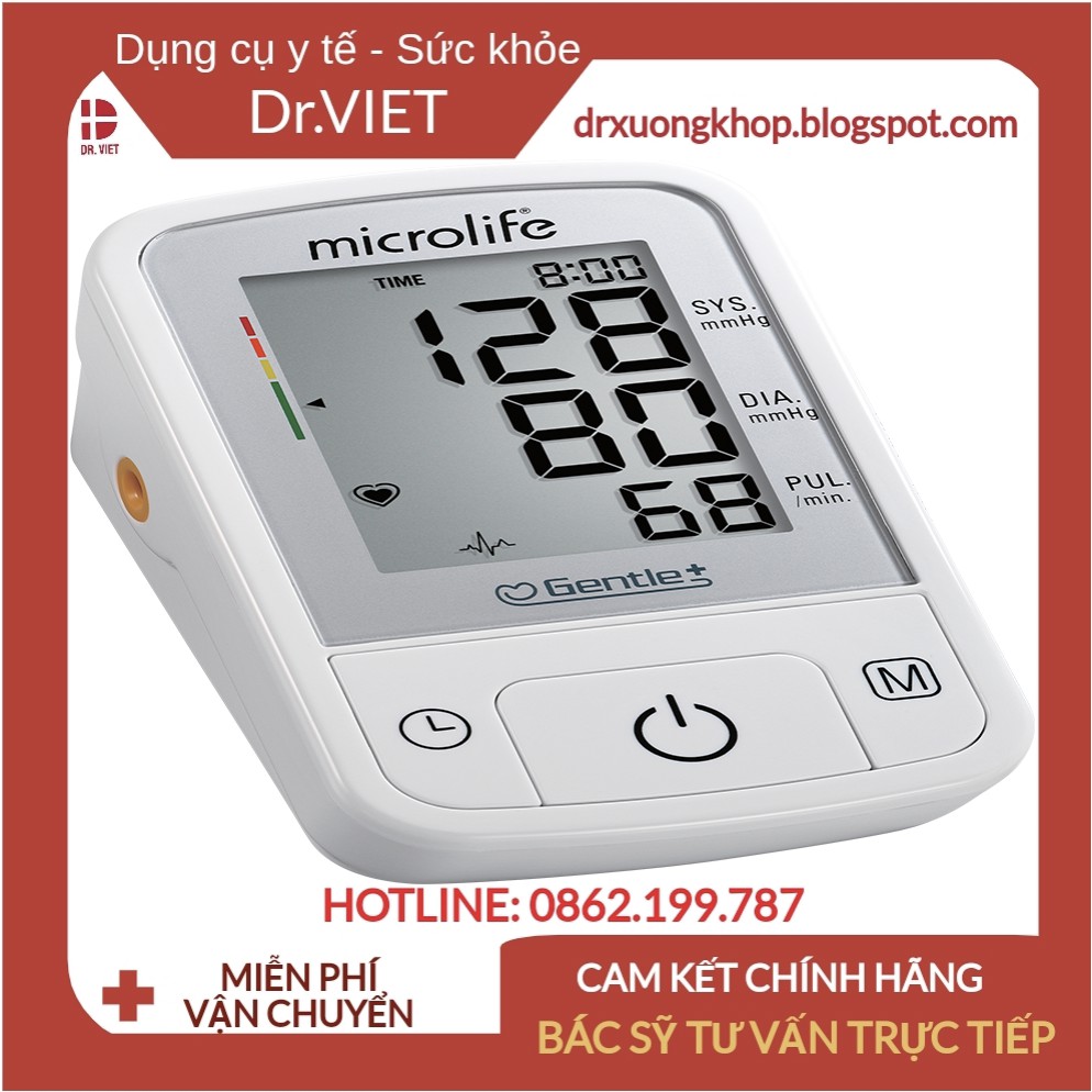 Máy đo huyết áp Microlife BP A2 Basic-Thế hệ mới trang bị công nghệ bơm thông minh-Cảnh báo sớm rối loạn tim mạch