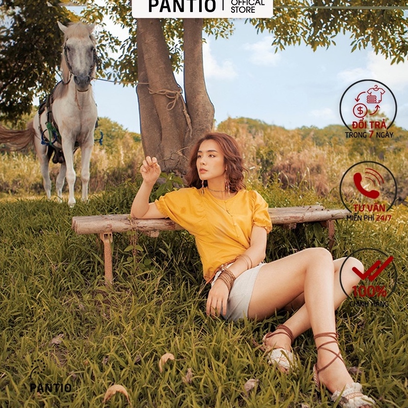 Áo sơ mi chất liệu thô mỏng dáng suông FAS52280- PANTIO