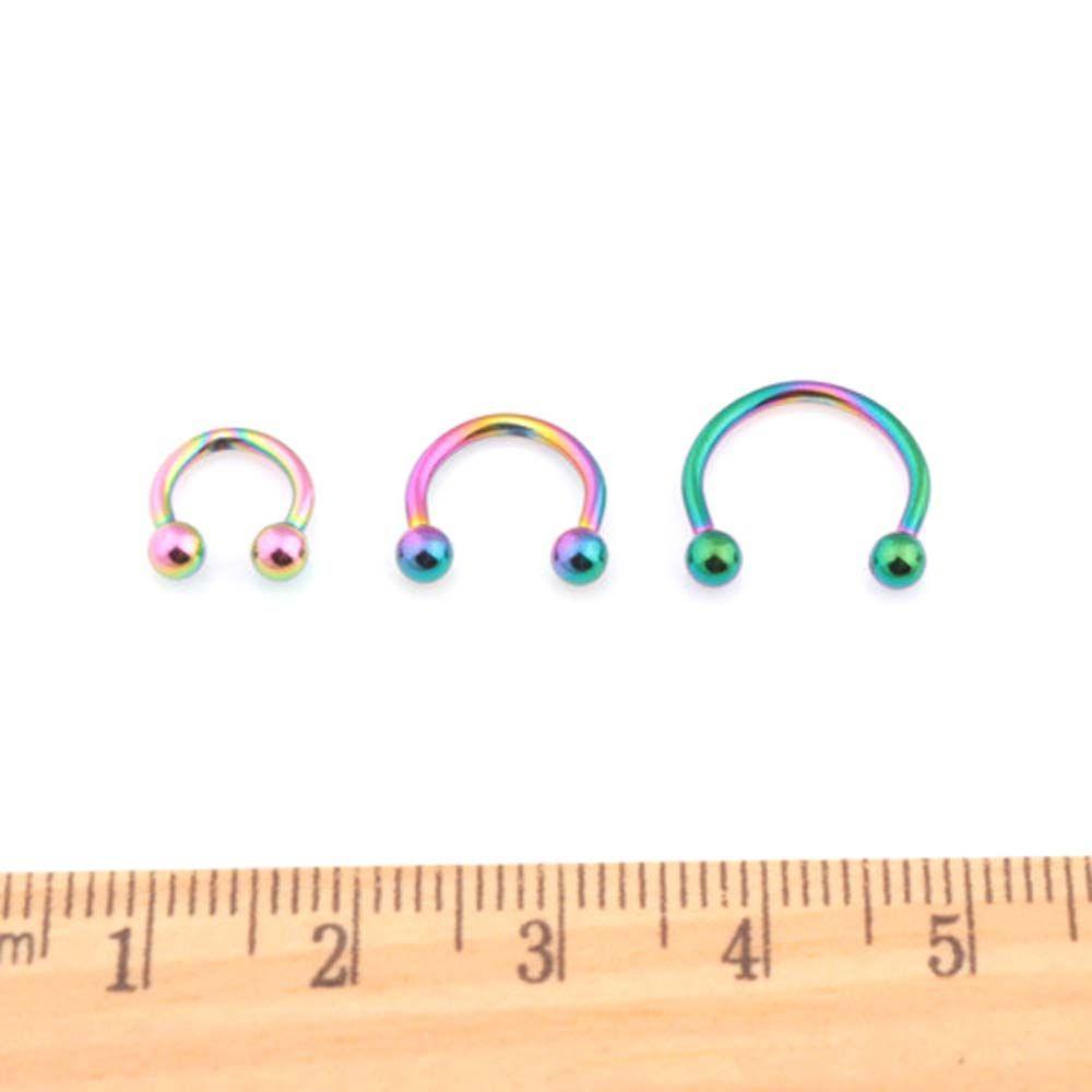 Khuyên Mũi Tròn Bằng Thép Không Gỉ Hình Chữ C Thời Trang