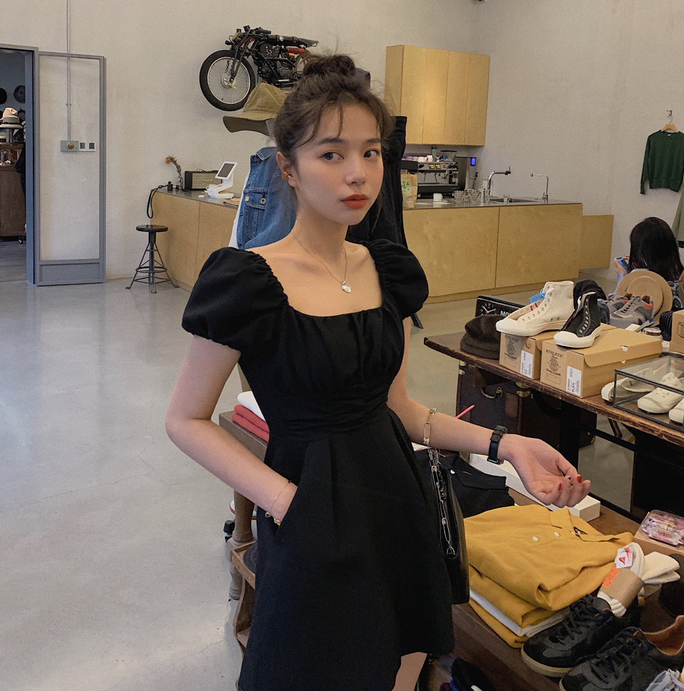 Áo liền quần Ống Rộng Lưng Cao Tay Phồng Thời Trang 40845