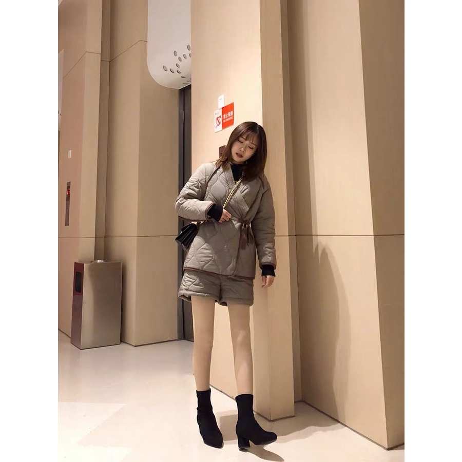 [Free Ship - Hàng Loại Đẹp] - Giày Boots Nữ Cổ Lửng Chất Da Lộn Đế Vuông Cao 7Cm - Bốt Nữ Cổ Ngắn Cao Gót kéo Khóa Sau | BigBuy360 - bigbuy360.vn