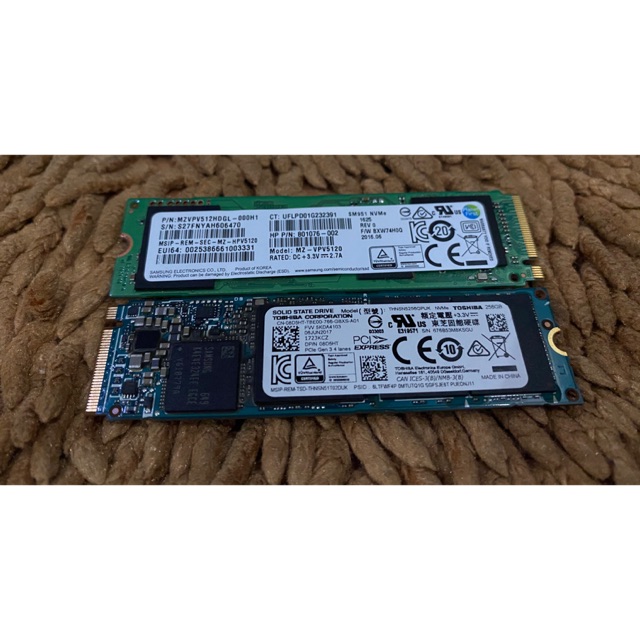 Ổ cứng M2 NVME Samsung 512gb, Toshiba 256gb