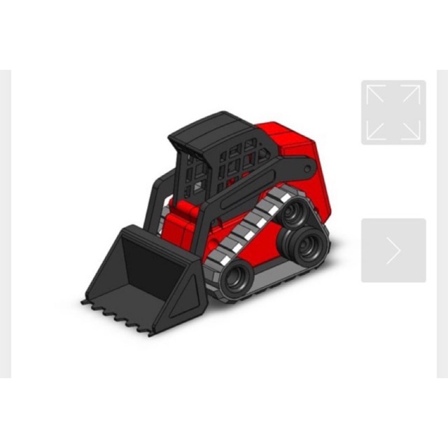 Kít in 3d chế máy xúc nâng ủi mini