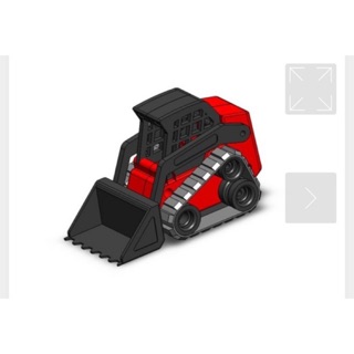 Kít in 3d chế máy xúc nâng ủi mini