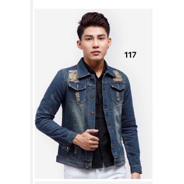 Áo khoác jean nam wash