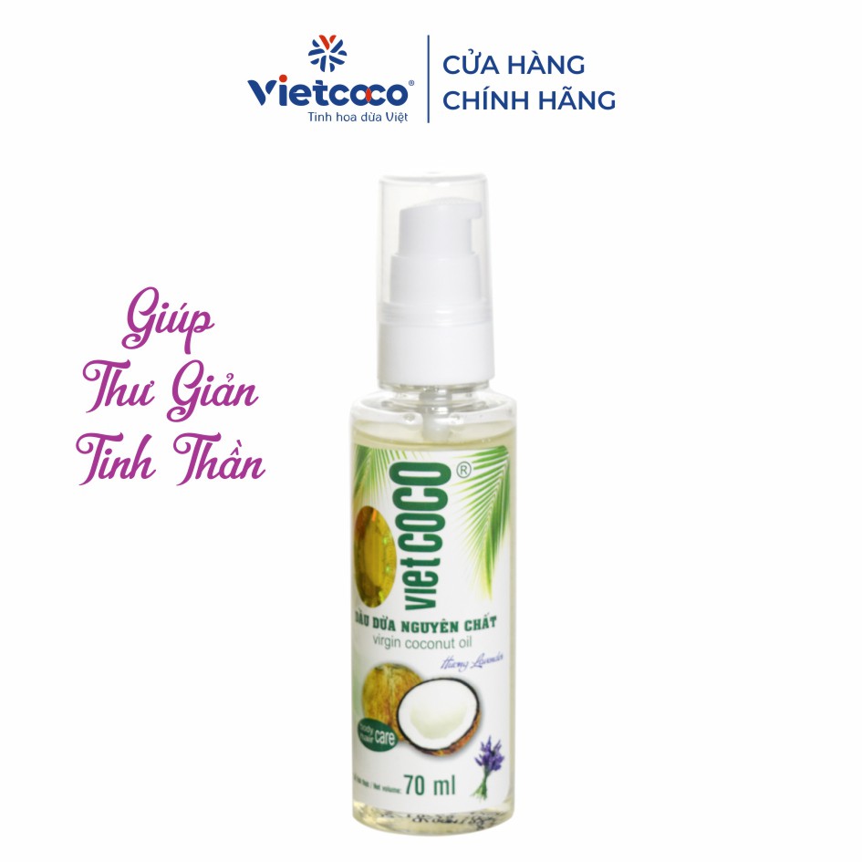 Dầu dừa nguyên chất Vietcoco chai 70ml hương Lavender | BigBuy360 - bigbuy360.vn