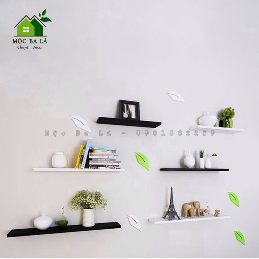 Kệ Gỗ - Thanh Ngang - Gắn Tường - Kt 300x120mm - Đầy đủ Phụ Kiện Lắp Ráp