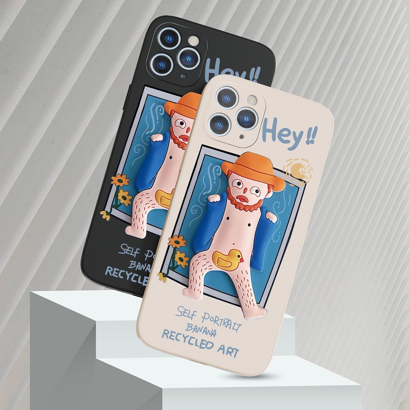 Ốp lưng iphone Ốp điện thoại SUNTAIHO silicon mềm hình nam nhân có râu thích hợp cho iPhone 13 12 11 Mini Pro X XR XS Max 7 8+