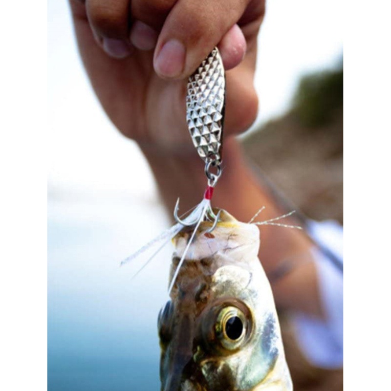 QQ Mồi Câu Cá 3D Bằng Kim Loại Có Mắt Xoay 2 Trong Một