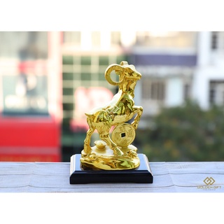 Linh vật phong thủy: Tượng Dê thịnh vượng mạ vàng 24k – Golden Gift Việt Nam - TDETV
