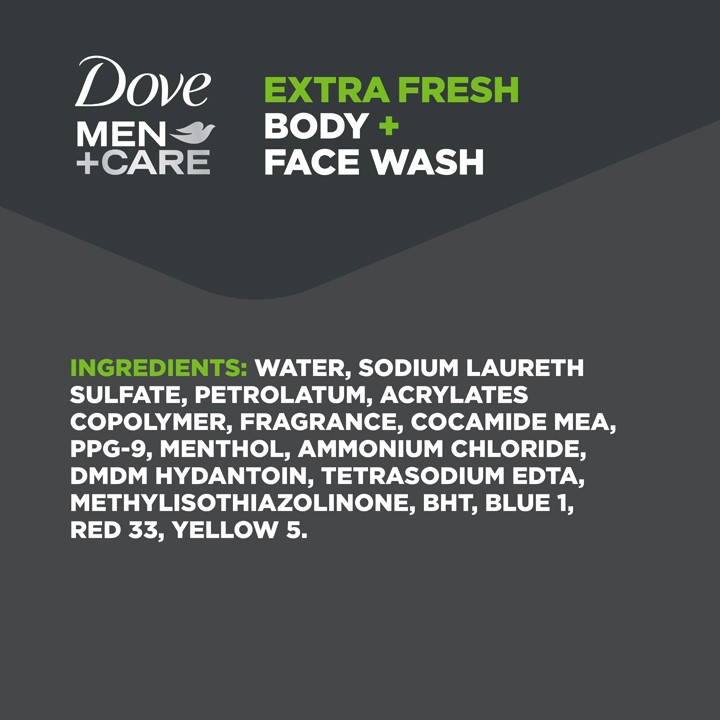Gel tắm và rửa mặt Dove Men + Care - Extra Fresh, 532ml