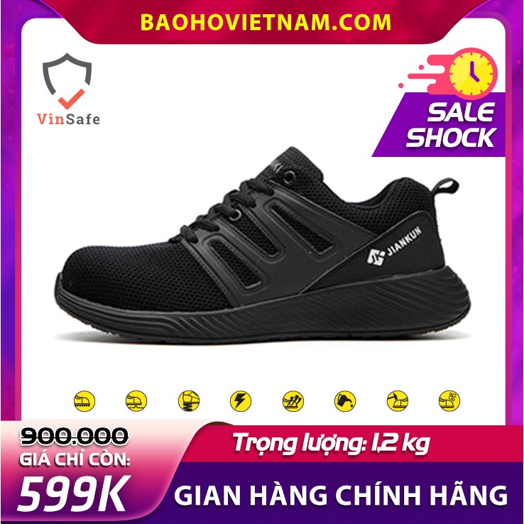 [Xả kho rẻ vô địch]Giày bảo hộ lao động dáng thể thao siêu thoáng JK602 K3 chính hãng siêu bền mũi thép chống đinh