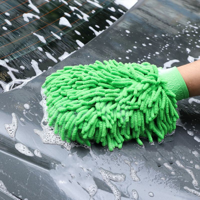 Găng tay rửa xe chất liệu microfiber mềm mại an toàn tiện dụng