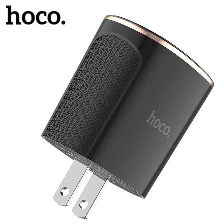 Củ sạc nhanh 18W tích hợp 2 cổng USB Quick Charge 3.0 nhãn hiệu Hoco C60