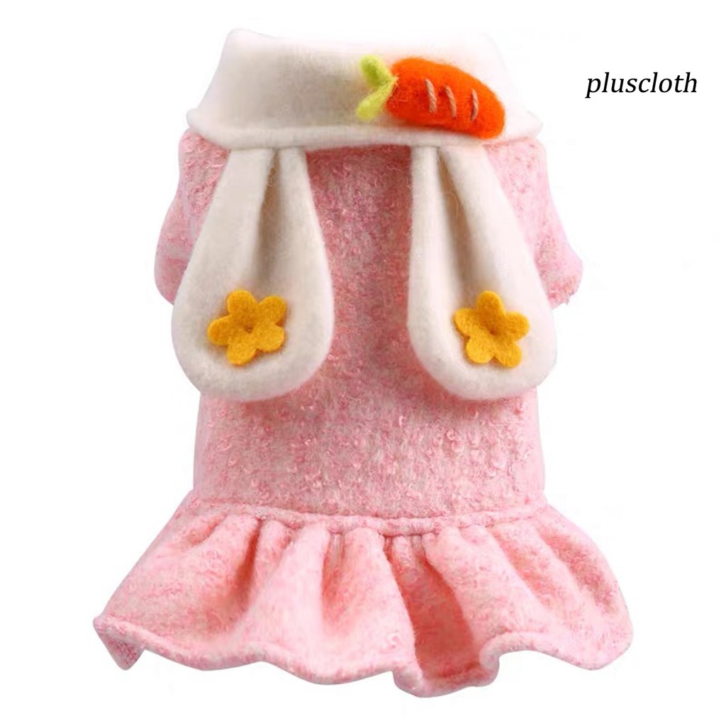 Đầm Cổ Bẻ Tai Thỏ Đáng Yêu Cho Thú Cưng