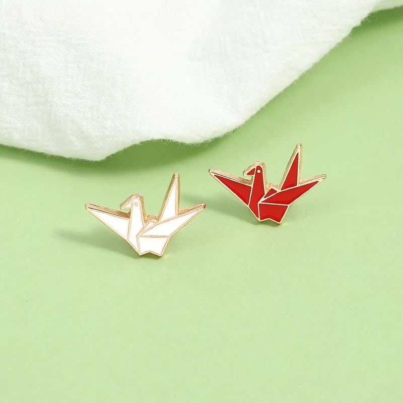 Pin cài áo hạc giấy origami văn hóa Nhật Bản - GC281