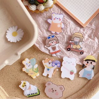 Huy Hiệu Ghim Cài Nhựa Trang Trí Balo