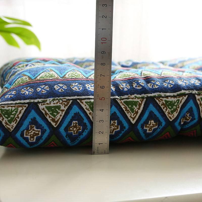 Đệm lót ghế ngồi hình vuông bằng cotton lanh phong cách bohemian trang trí nhà cửa/ văn phòng