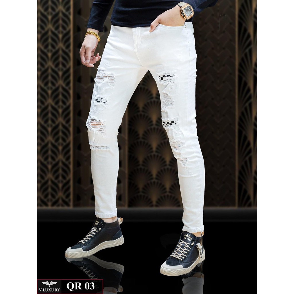 Quần Jean Nam Đẹp ❤️FREESHIP❤️ Quần Bò Nam Rách Gối Chất Liệu Denim Cao Cấp Thời Trang Chuẩn Hàng Shop Tô Tồ Shop -QJN45 | BigBuy360 - bigbuy360.vn