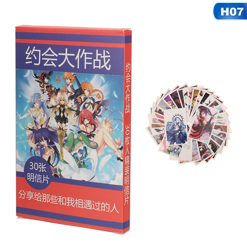 flowersqueen Set 30 Tấm Bưu Thiếp In Hình Nhân Vật Anime Tokyo Ghoul