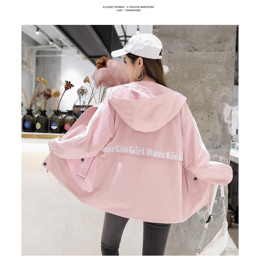 [S04] Áo khoác dù nữ 2 lớp in chữ LionGirl xinh xinh - M043 | BigBuy360 - bigbuy360.vn