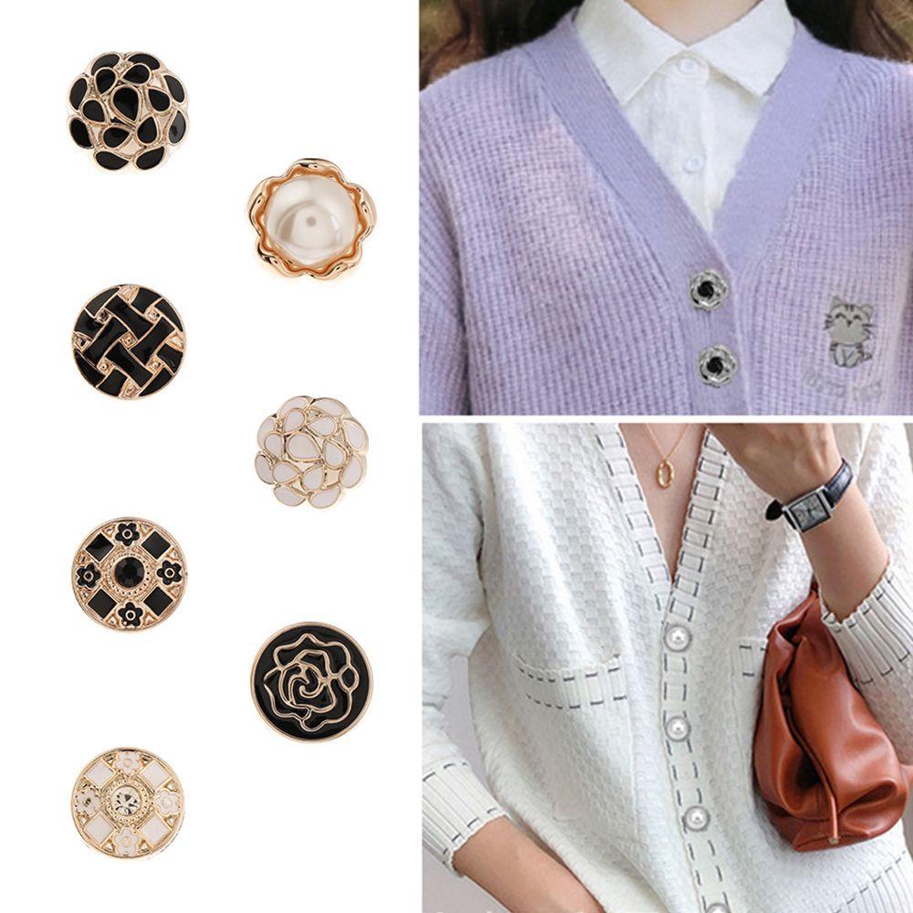 Set 6 Nút Áo Không Đường May Có Thể Tháo Rời Trang Trí Quần Áo DIY
