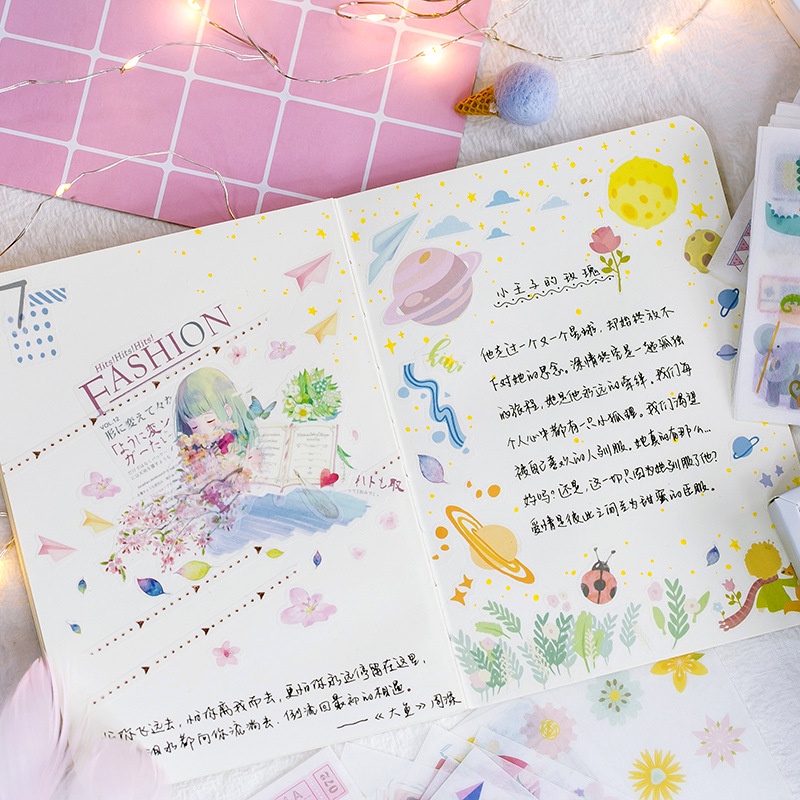 Sticker vintage dán sổ dán mũ bảo hiểm anime cute trang trí DIY Crafts, Scrapbook, Journal, Diary, Planner 1 tấm HD117