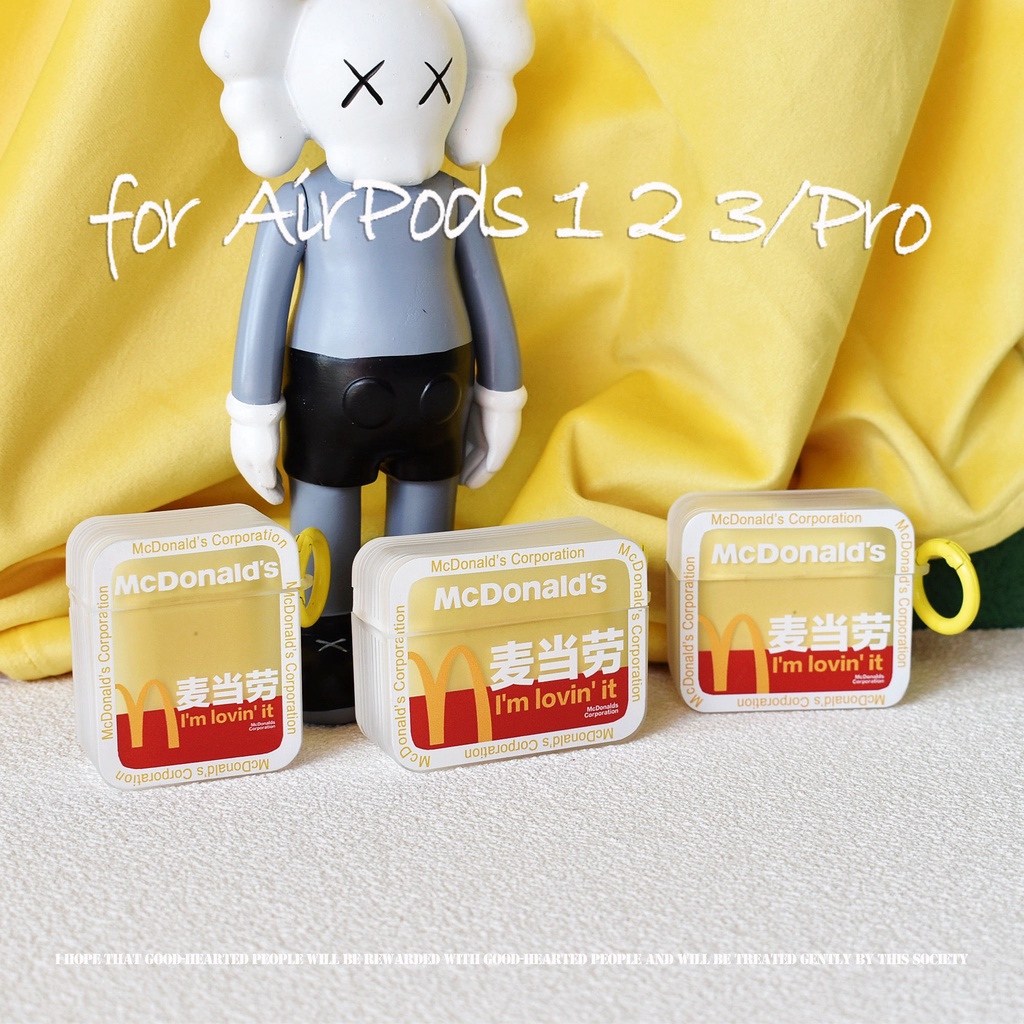 Vỏ Bảo Vệ Hộp Sạc Tai Nghe AirPods3 2021 AirPods3 AirPodsPro AirPods2gen Họa Tiết Mcdonald 'S Ốp