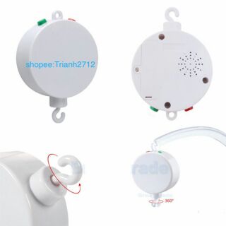 Hộp nhạc treo nôi tự xoay dùng pin 35 bài hát