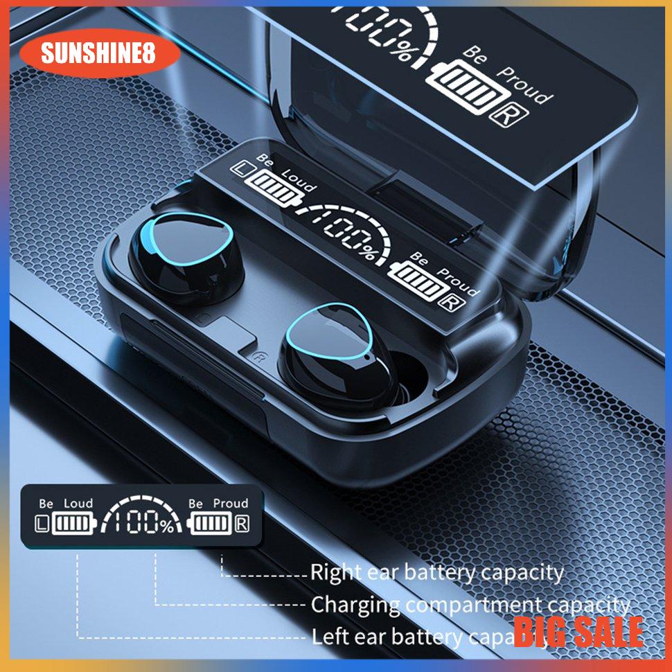 【SUN】Earbuds Wireless 5.1 Headphones Earphones Stereo Waterproof Earphone