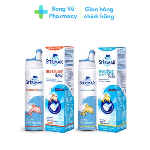 Xịt muối biển cá heo Sterima vàng và cam 100ml