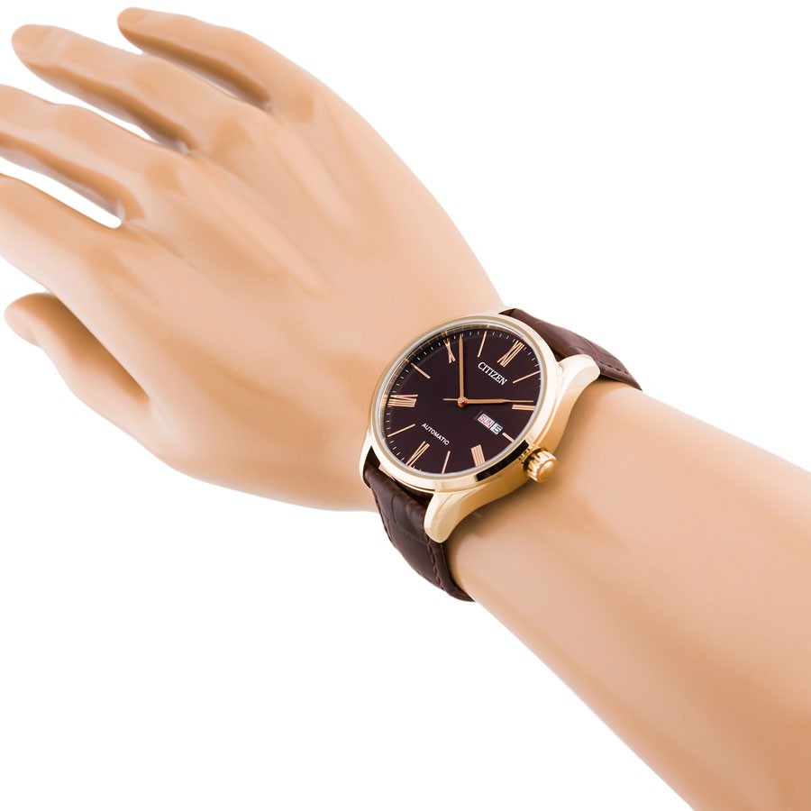 Đồng Hồ Nam Citizen Dây Da NH8363-14X - Mặt Nâu