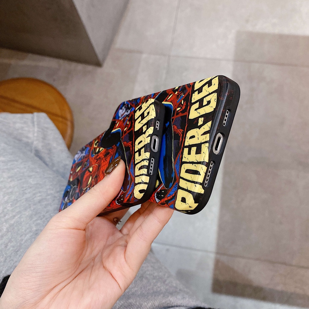 Ốp Điện Thoại Họa Tiết Marvel Spiderman Cho iPhone13Pro iP12Pro XS iPhone11 12Promax 13Promax 11 12 13 7P