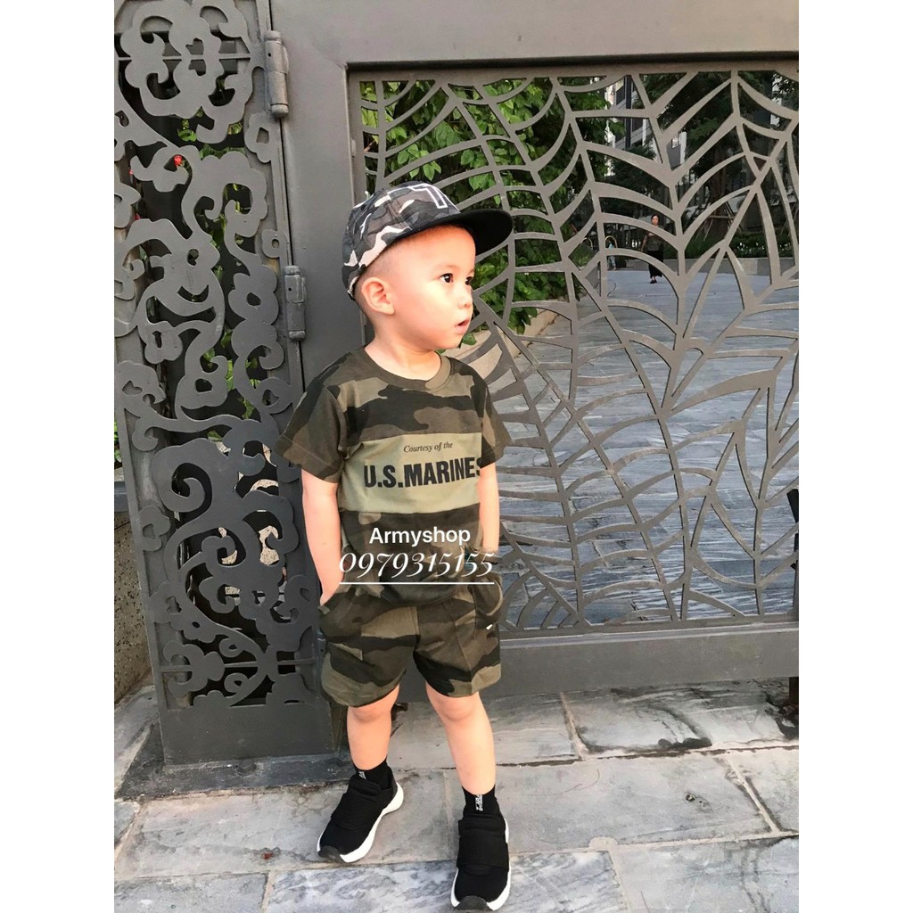 Bộ quần áo trẻ em phông rằn ri