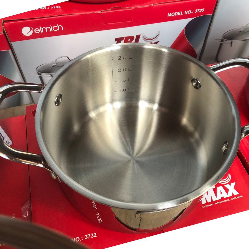 Nồi siêu phẩm Elmich - Trimax inox đáy liền