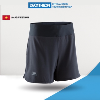 Quần chạy bộ nữ KALENJI run dry nhanh khô - Đen