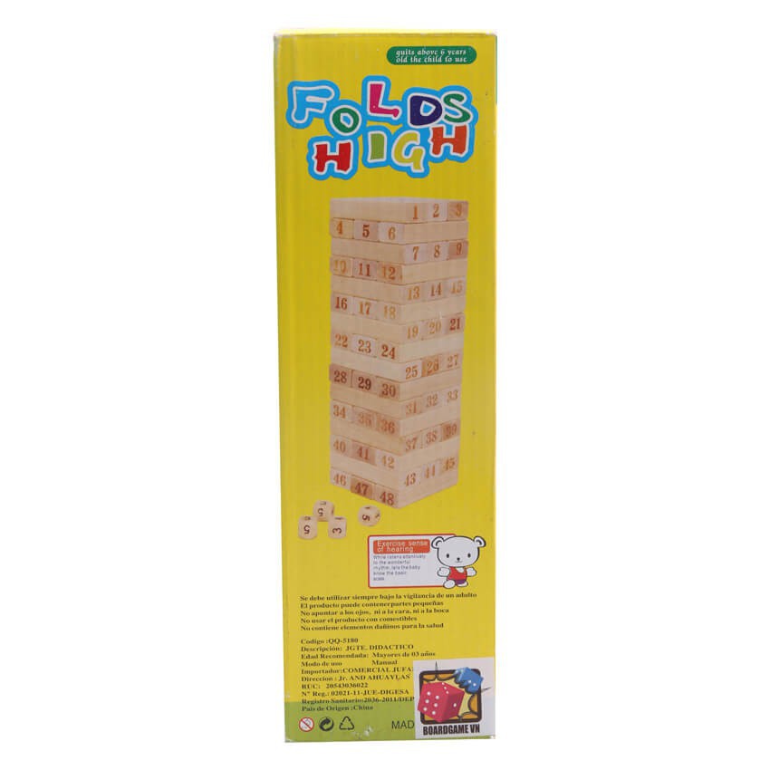 Đồ chơi Board Game BG1041 Rút gỗ Jenga số kéo